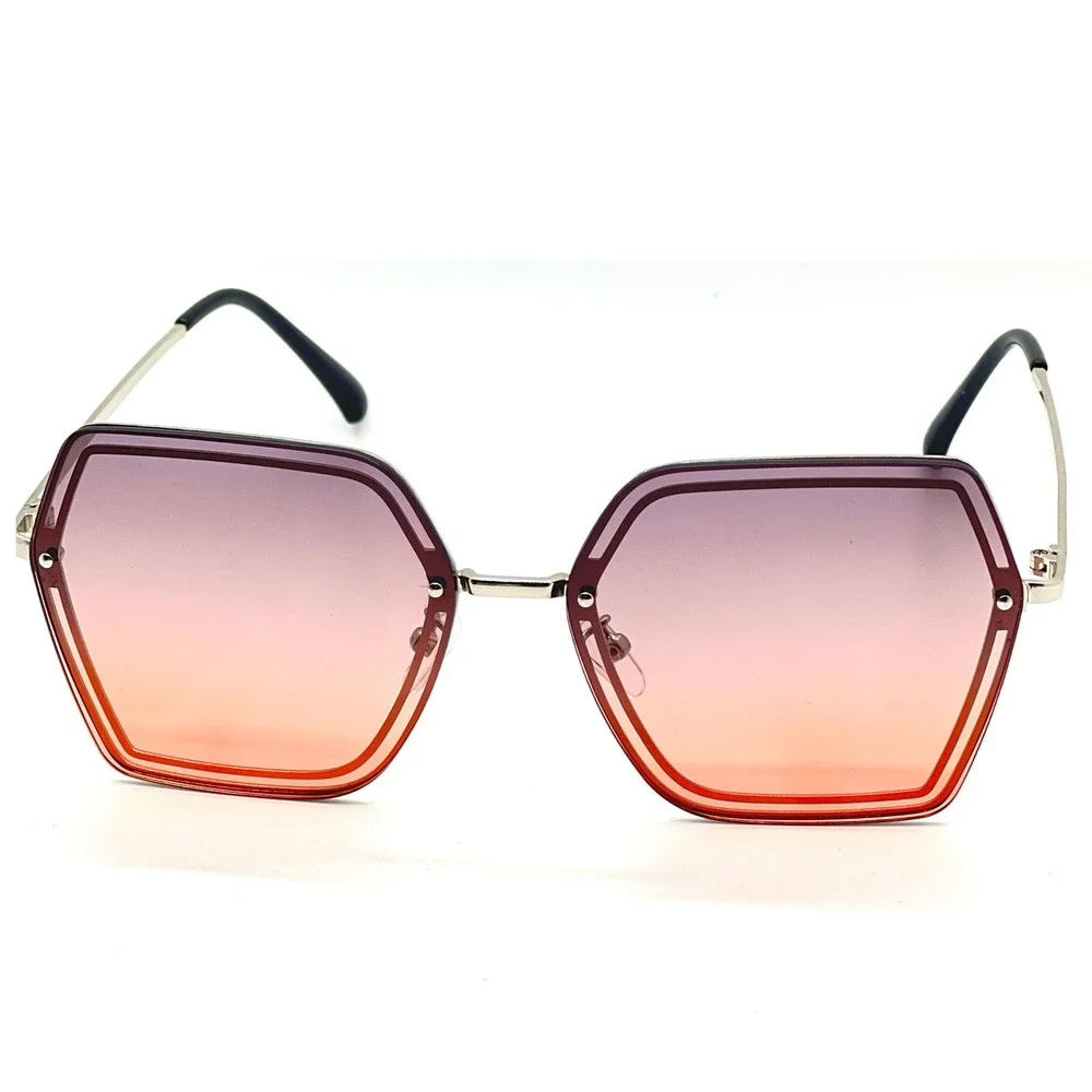 Hexagon Sunglasses Women Fashion Trendy Designer Shades Luxury Shield Lentes New